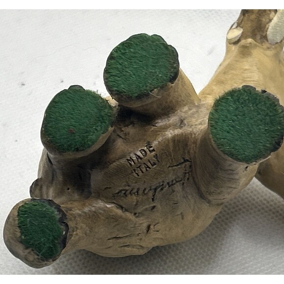 Vintage Guido Cacciapuoti Ceramic Adult Elephant Artist Signed Made in Italy 4" - Picture 3 of 4